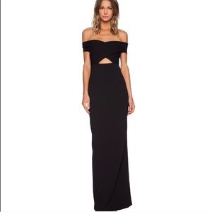 Solace London Cara black maxi dress